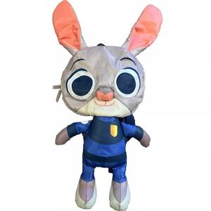 Gray and Blue Bunny Plush Toy